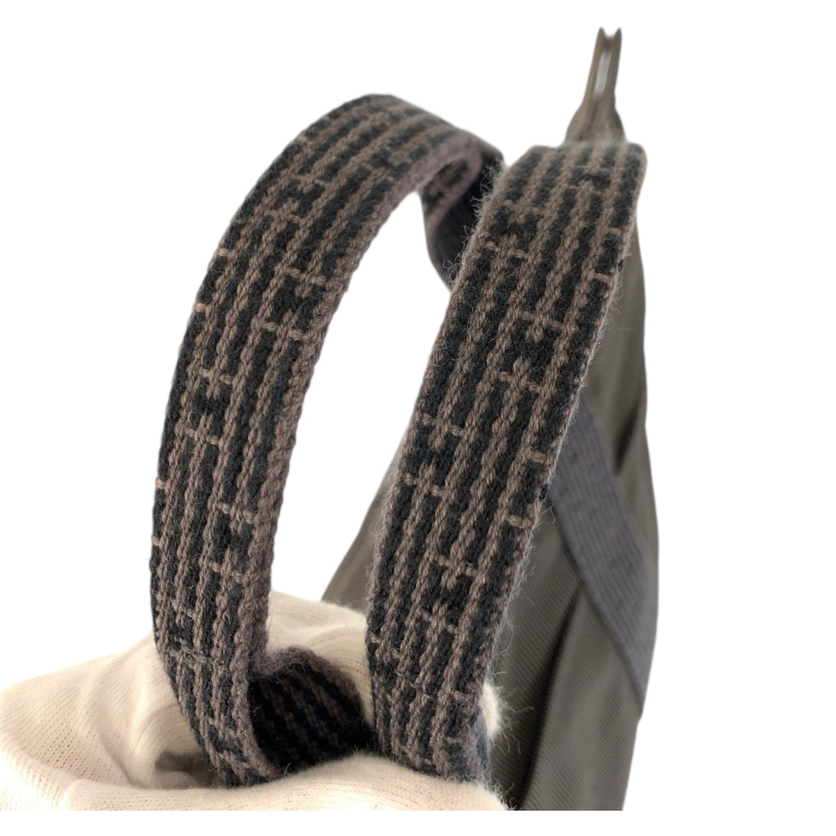 23402
HERMES エルメス エールラインMM グレー シルバー金具 ポリアミド / ポリエステル トートバッグ ハンドバッグ レディース ABP21