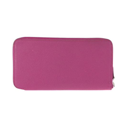 23403
HERMES エルメス アザップロング シルクイン ローズティリアン ピンク シルバー金具 ヴォーエプソン 長財布 ラウンドファスナー C刻印 レディース ABP63