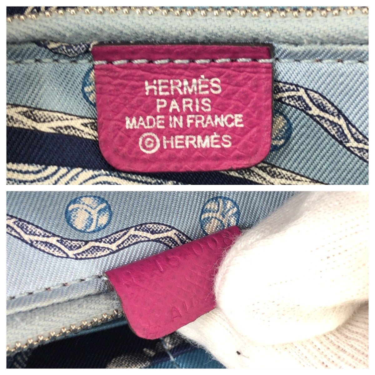 23403
HERMES エルメス アザップロング シルクイン ローズティリアン ピンク シルバー金具 ヴォーエプソン 長財布 ラウンドファスナー C刻印 レディース ABP63