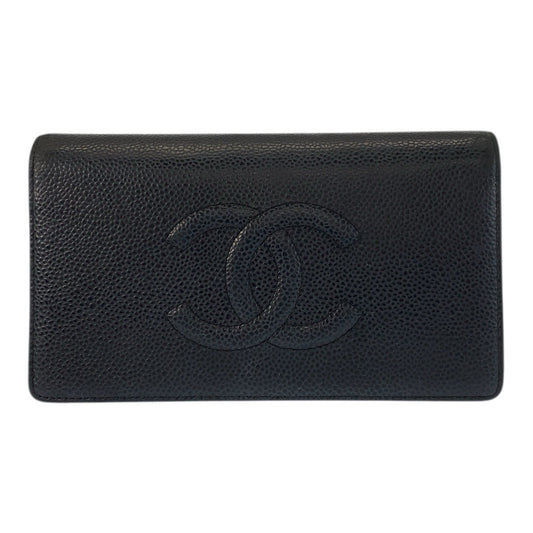 23404
CHANEL シャネル ココマーク ブラック 黒 レザー 長財布 ロングウォレット レディース ABP74