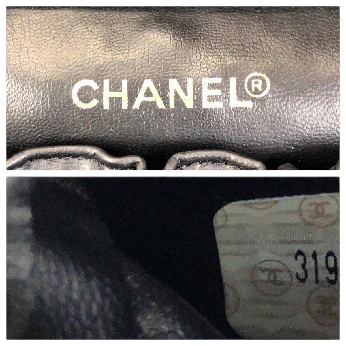 23406
CHANEL シャネル ヴィンテージ ビコローレ ココマーク ブラック 黒 ゴールド金具 ラムスキン ハンドバッグ バニティバッグ 化粧ポーチ レディース ABP74