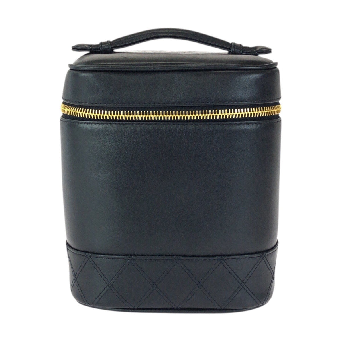 23408
CHANEL シャネル ヴィンテージ ビコローレ ココマーク ブラック 黒 ゴールド金具 ラムスキン ハンドバッグ バニティバッグ 化粧ポーチ レディース ABP80