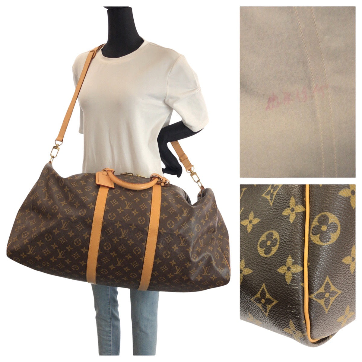 23410
LOUIS VUITTON ルイヴィトン モノグラム キーポル バンドリエール 60 2way ブラウン ゴールド金具 PVC / レザー M41412 ボストンバッグ 旅行バッグ ショルダーバッグ レディース ABP150