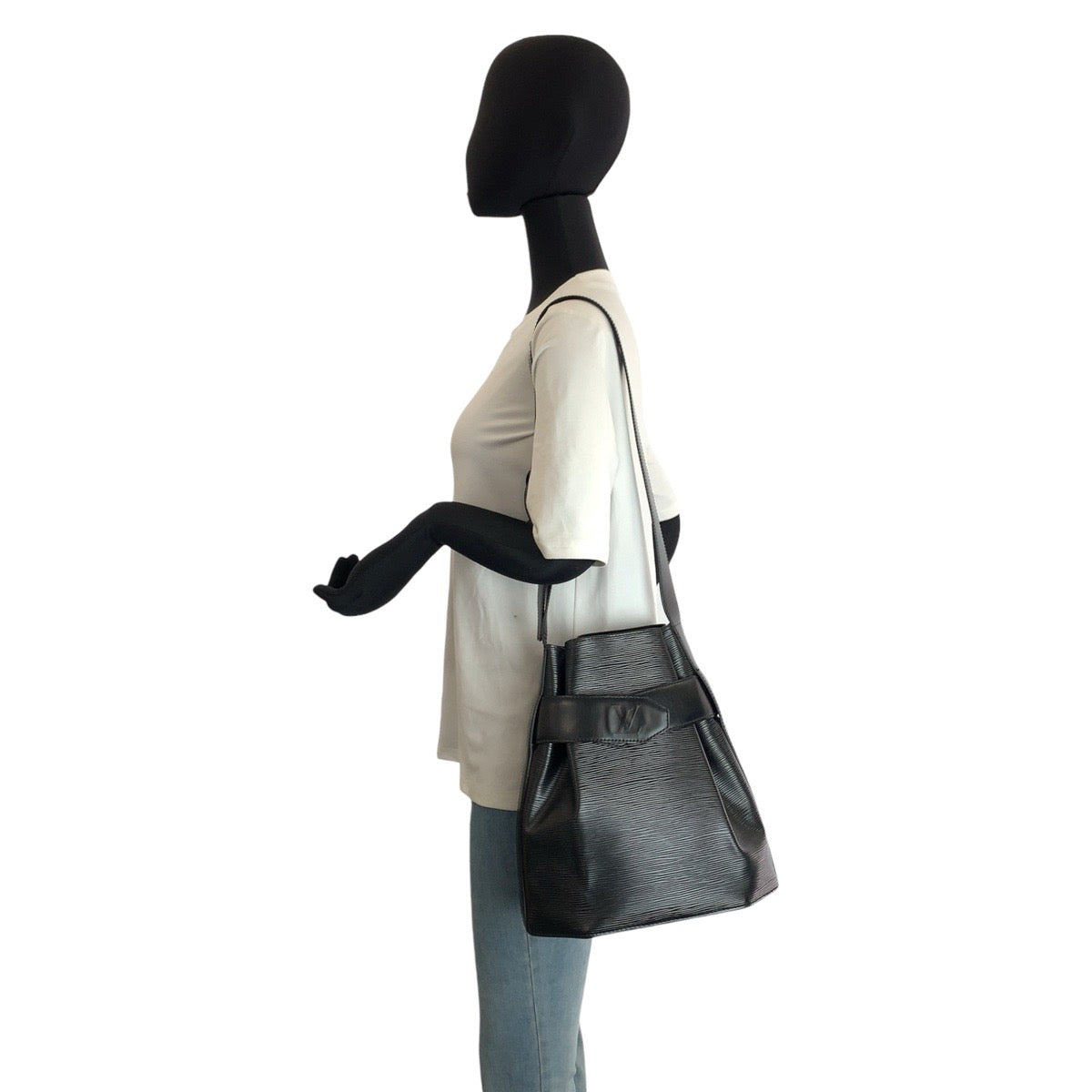 23413
LOUIS VUITTON ルイヴィトン エピ サックデポールPM ブラック 黒 レザー M80157 ショルダーバッグ レディース ABP49