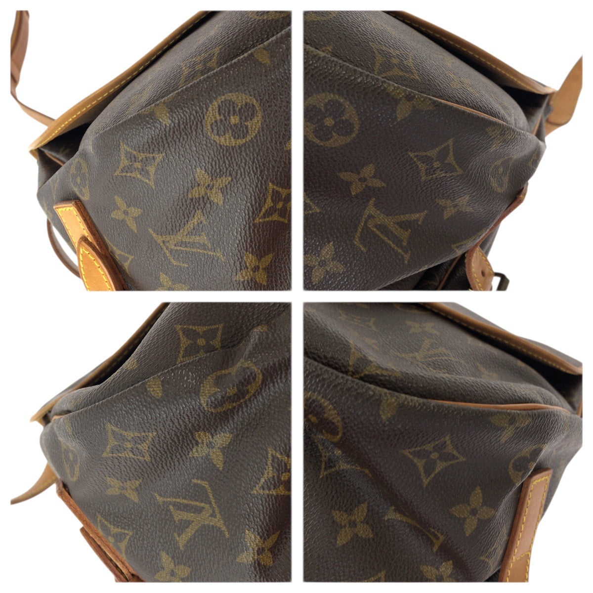 23415
LOUIS VUITTON ルイヴィトン モノグラム ソミュール35 ブラウン ゴールド金具 PVC / レザー M42254 ショルダーバッグ 男女兼用 レディース AB52