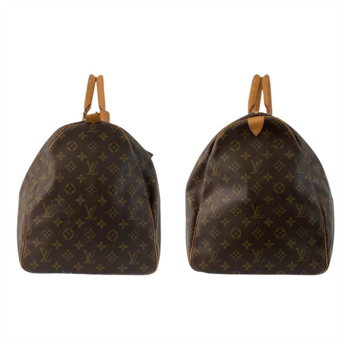 23416
LOUIS VUITTON ルイヴィトン モノグラム キーポル55 ブラウン ゴールド金具 PVC / レザー M41424 ボストンバッグ ハンドバッグ レディース AB60