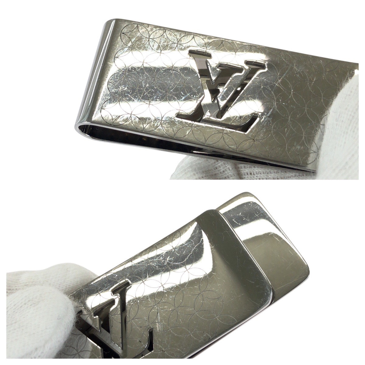 23418
LOUIS VUITTON ルイヴィトン ビルクリップ シャンゼリゼ シルバー スティール M65041 マネークリップ メンズ ABP21