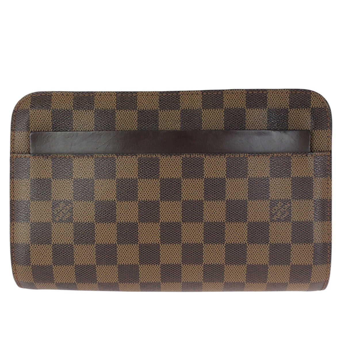 23419
LOUIS VUITTON ルイヴィトン ダミエ エベヌ サンルイ ブラウン ゴールド金具 PVC / レザー N51993 クラッチバッグ セカンドバッグ メンズ ABP49