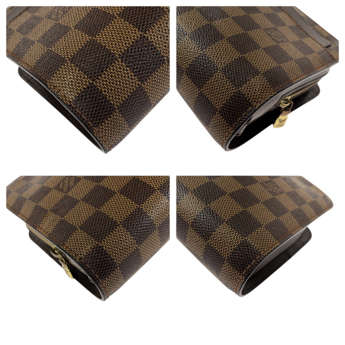 23419
LOUIS VUITTON ルイヴィトン ダミエ エベヌ サンルイ ブラウン ゴールド金具 PVC / レザー N51993 クラッチバッグ セカンドバッグ メンズ ABP49