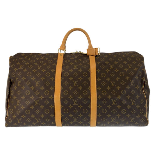 23420
LOUIS VUITTON ルイヴィトン モノグラム キーポル60 ブラウン ゴールド金具 PVC / レザー M41422 ボストンバッグ ハンドバッグ レディース ABP100