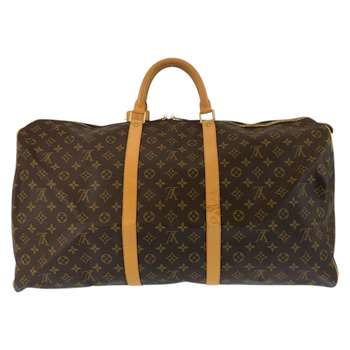 23420
LOUIS VUITTON ルイヴィトン モノグラム キーポル60 ブラウン ゴールド金具 PVC / レザー M41422 ボストンバッグ ハンドバッグ レディース ABP100