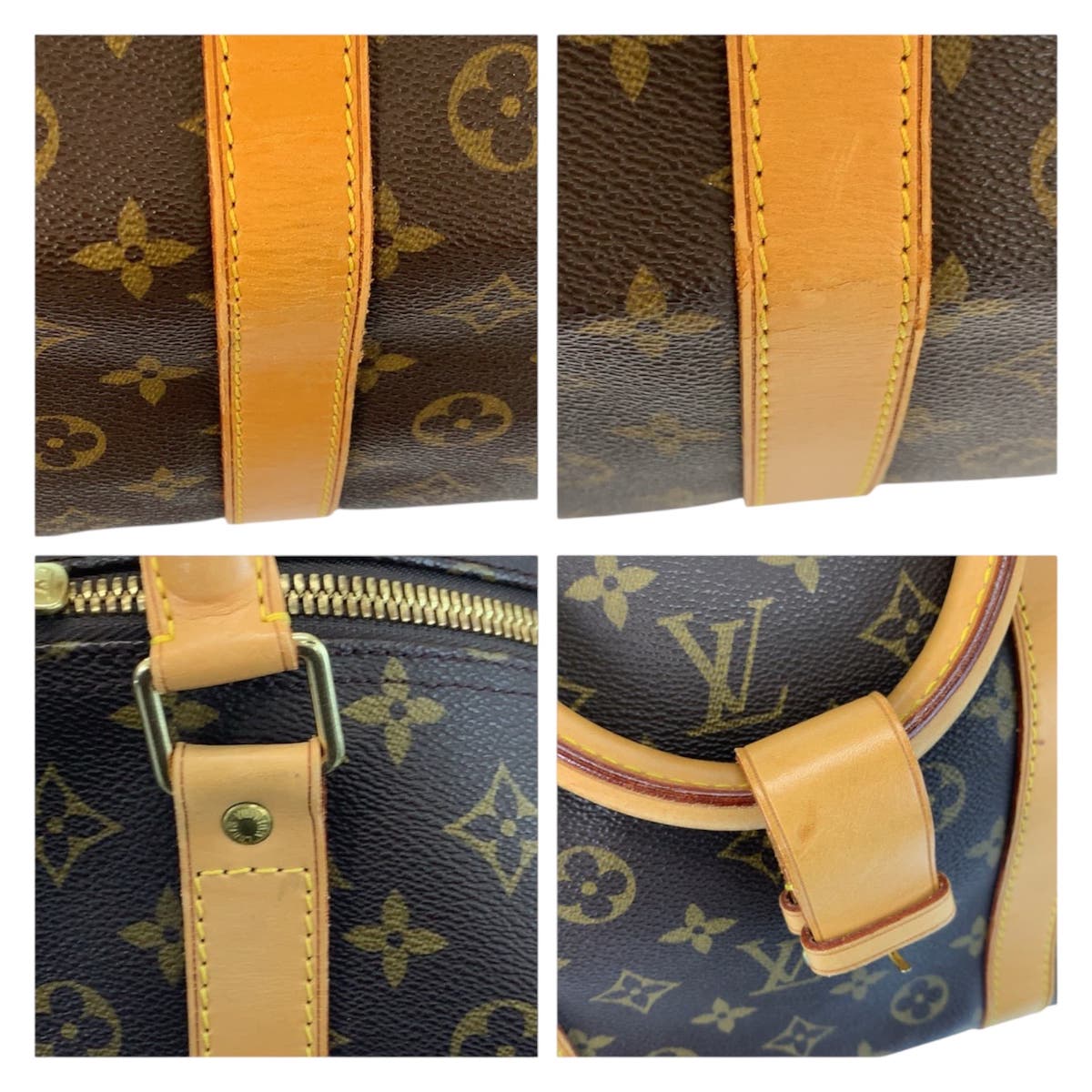 23420
LOUIS VUITTON ルイヴィトン モノグラム キーポル60 ブラウン ゴールド金具 PVC / レザー M41422 ボストンバッグ ハンドバッグ レディース ABP100