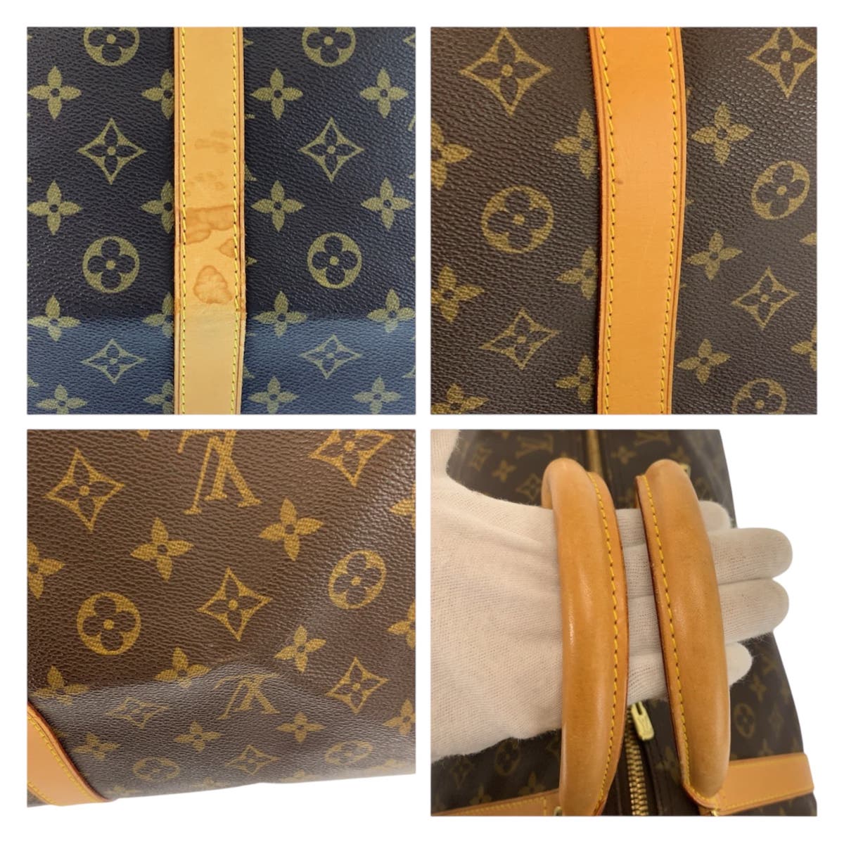 23420
LOUIS VUITTON ルイヴィトン モノグラム キーポル60 ブラウン ゴールド金具 PVC / レザー M41422 ボストンバッグ ハンドバッグ レディース ABP100
