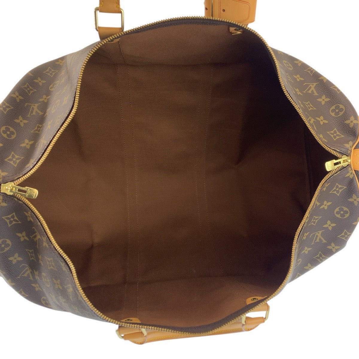23420
LOUIS VUITTON ルイヴィトン モノグラム キーポル60 ブラウン ゴールド金具 PVC / レザー M41422 ボストンバッグ ハンドバッグ レディース ABP100