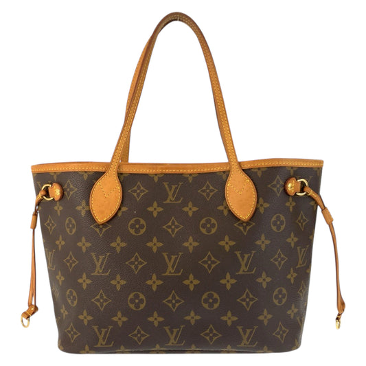 23422
LOUIS VUITTON ルイヴィトン モノグラム ネヴァーフルPM ブラウン ゴールド金具 PVC M40155 トートバッグ ハンドバッグ レディース ABP128