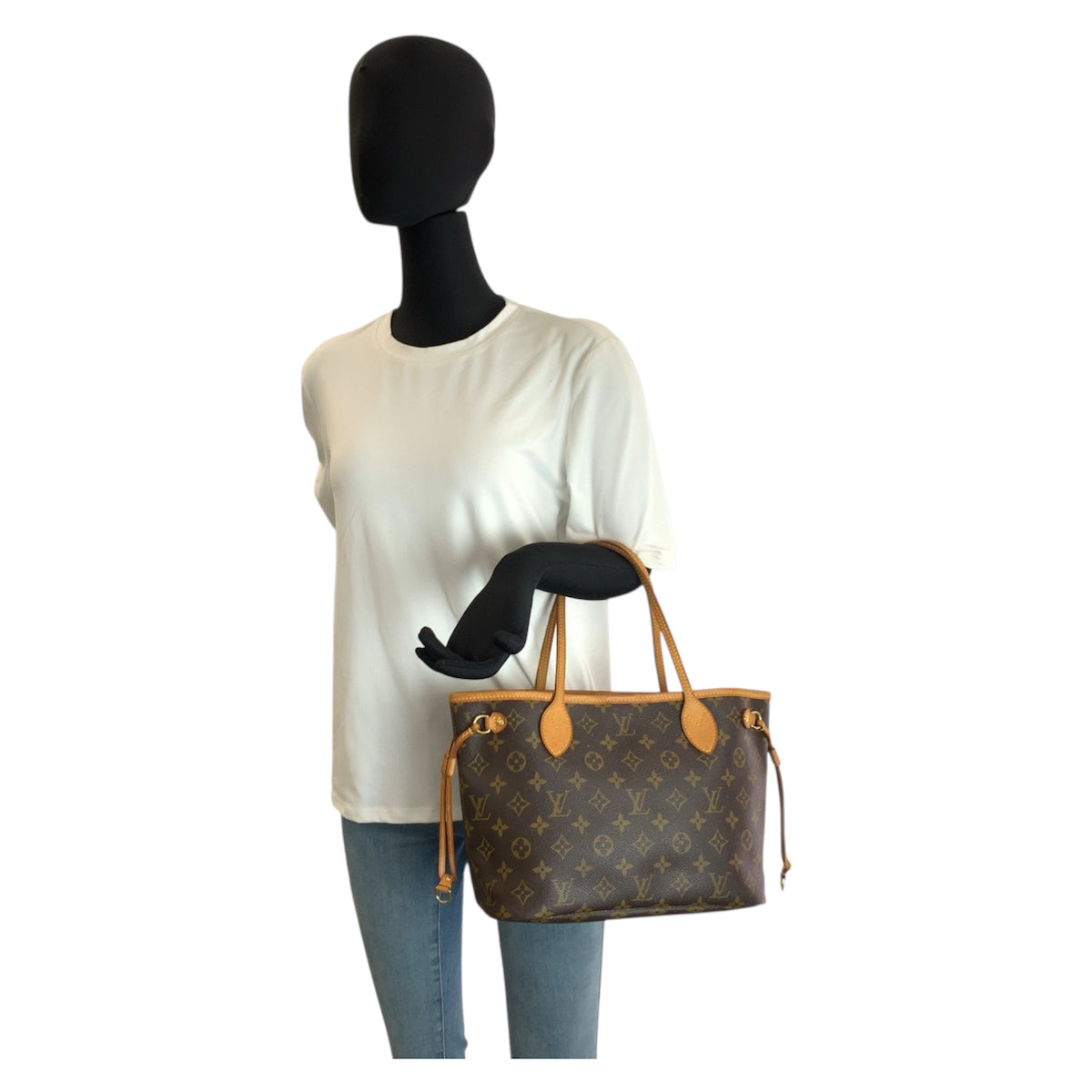 23422
LOUIS VUITTON ルイヴィトン モノグラム ネヴァーフルPM ブラウン ゴールド金具 PVC M40155 トートバッグ ハンドバッグ レディース ABP128