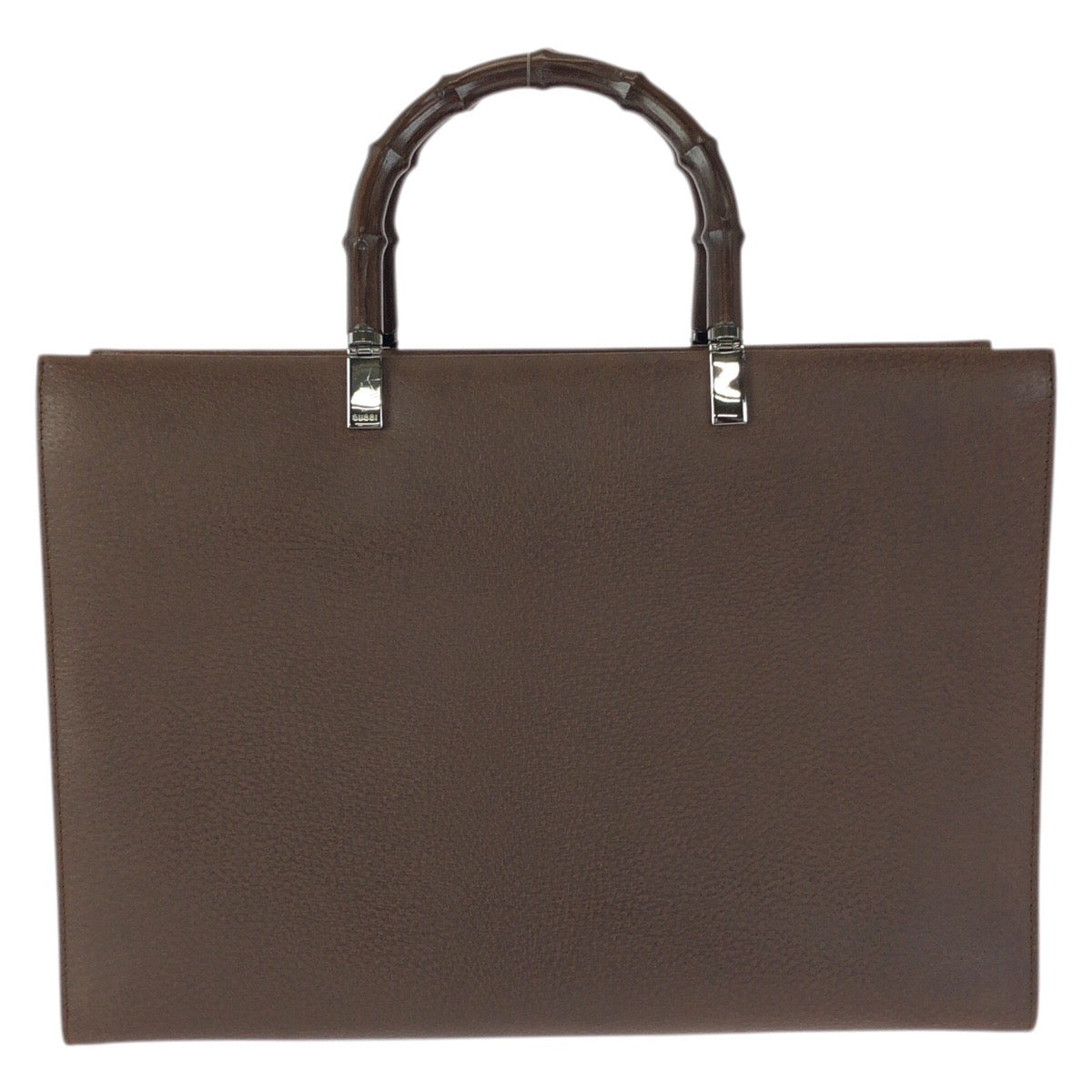 23425
GUCCI グッチ バンブー ２way ブラウン ガンメタ金具 レザー 002 1034 トートバッグ ショルダーバッグ レディース A60