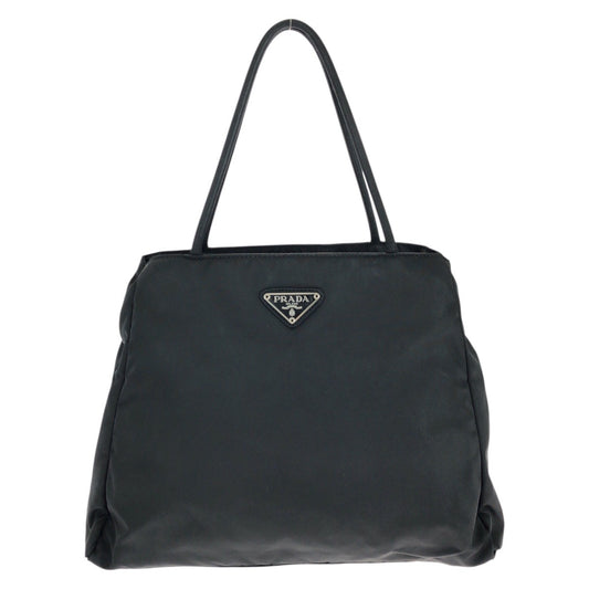 23428
PRADA プラダ テスート 三角ロゴプレート ブラック 黒 シルバー金具 ナイロン トートバッグ ハンドバッグ レディース ABP30