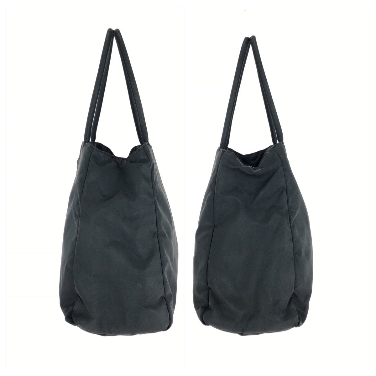 23428
PRADA プラダ テスート 三角ロゴプレート ブラック 黒 シルバー金具 ナイロン トートバッグ ハンドバッグ レディース ABP30