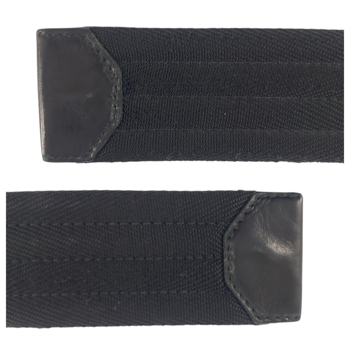 23434
PRADA プラダ 85cm/34インチ ブラック 黒 シルバー金具 ナイロン 2C2386 ベルト ローラーバックルベルト メンズ ABP21