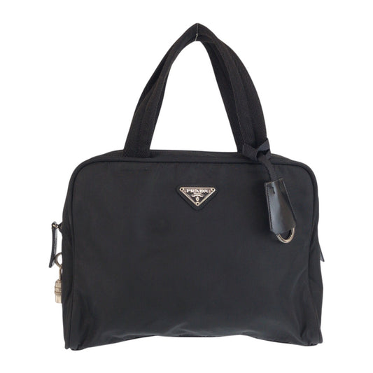 23436
PRADA プラダ テスート 三角ロゴプレート ブラック 黒 シルバー金具 ナイロン / レザー トートバッグ ハンドバッグ レディース AB28