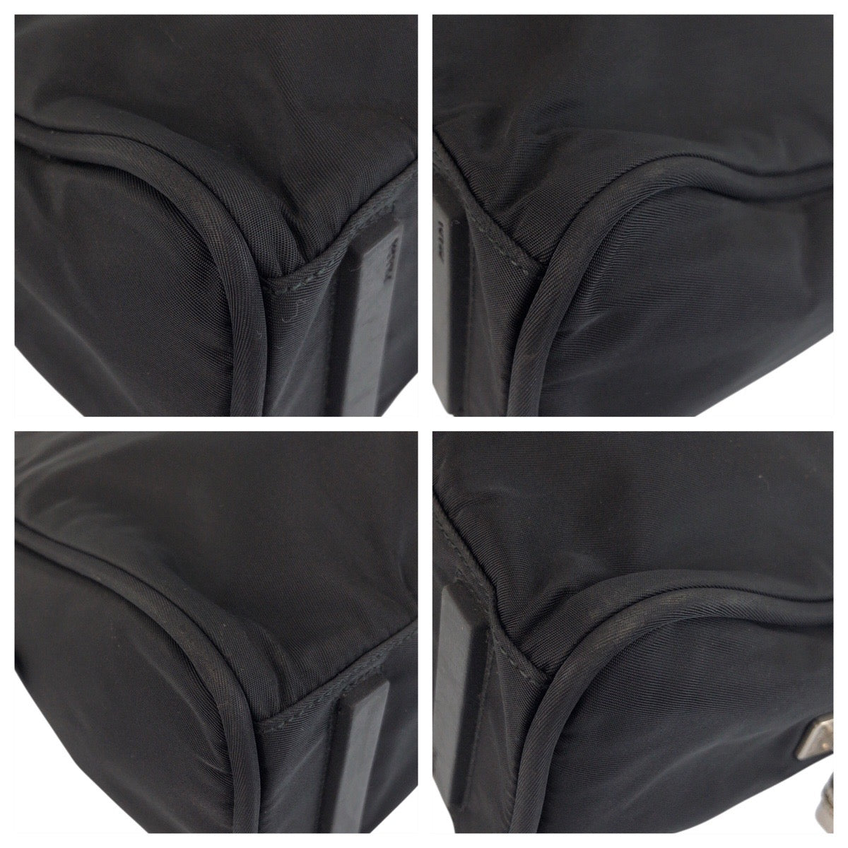 23436
PRADA プラダ テスート 三角ロゴプレート ブラック 黒 シルバー金具 ナイロン / レザー トートバッグ ハンドバッグ レディース AB28