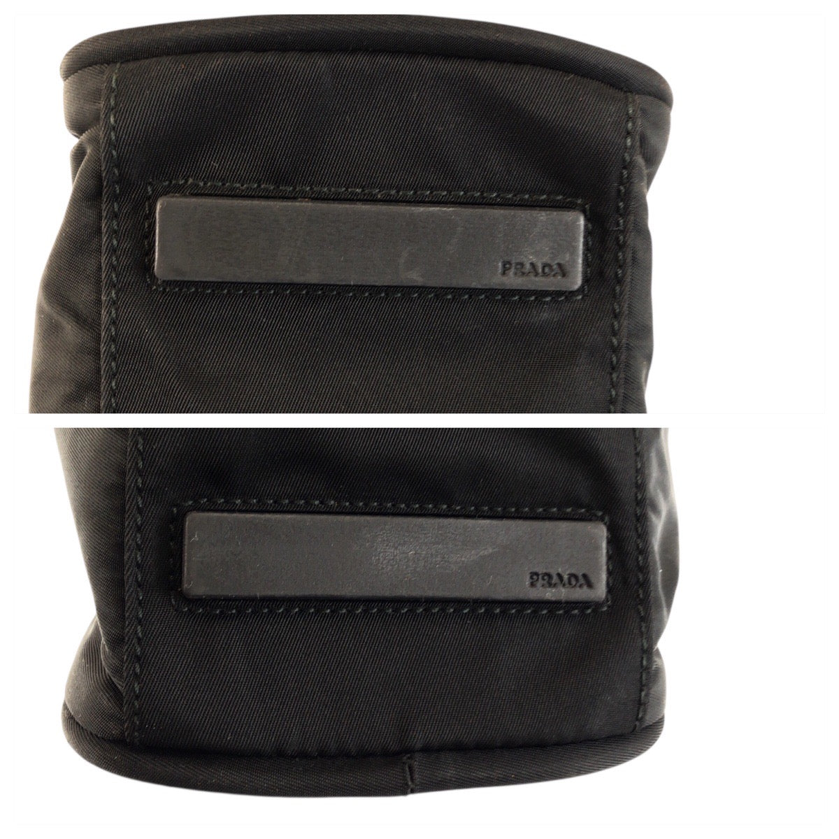 23436
PRADA プラダ テスート 三角ロゴプレート ブラック 黒 シルバー金具 ナイロン / レザー トートバッグ ハンドバッグ レディース AB28