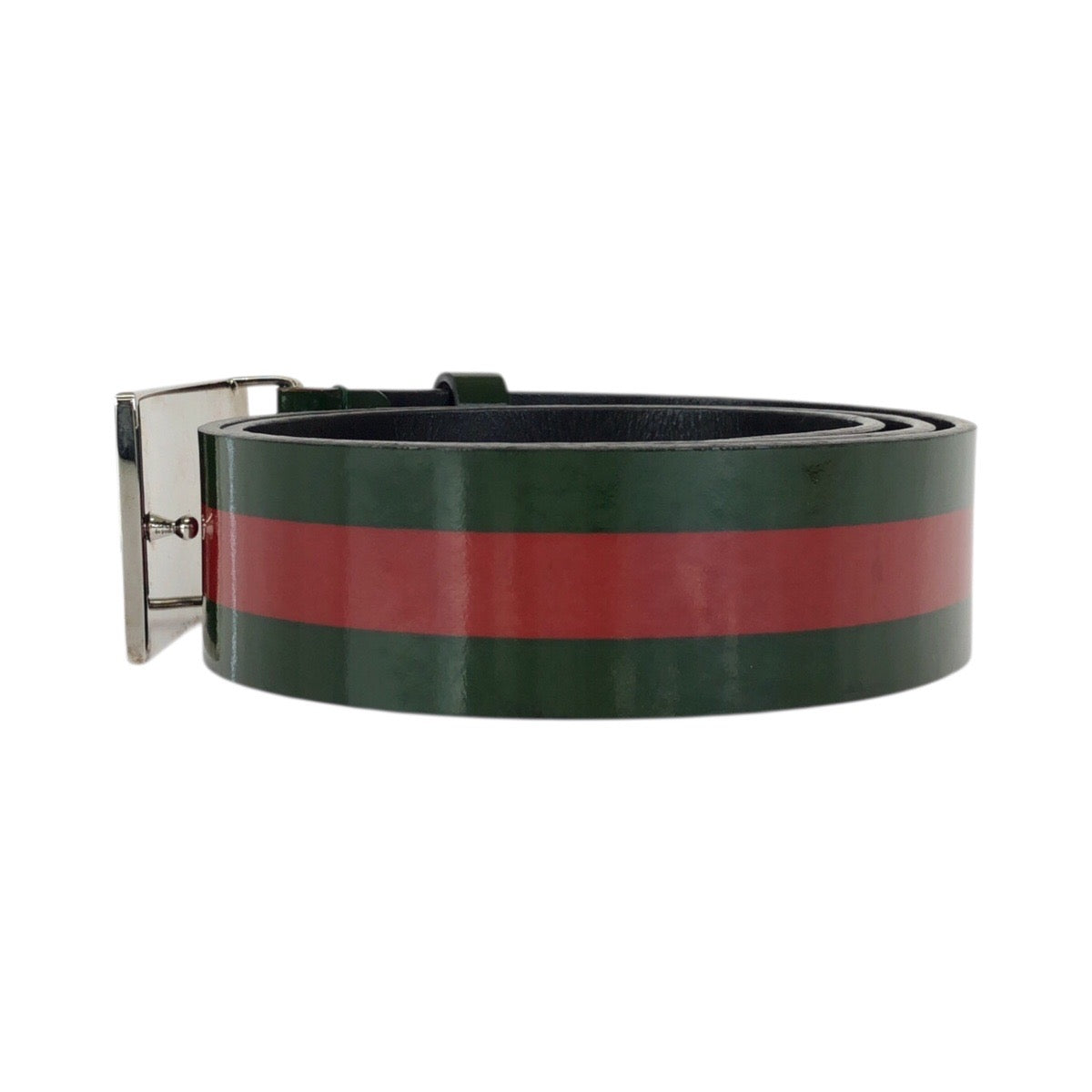 23437
GUCCI グッチ シェリーライン GG柄 80cm/32インチ グリーン レッド シルバー金具 レザー 147142 ベルト 男女兼用 レディース ABP23