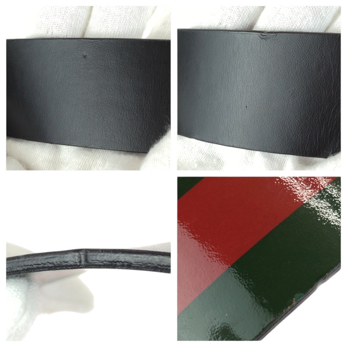 23437
GUCCI グッチ シェリーライン GG柄 80cm/32インチ グリーン レッド シルバー金具 レザー 147142 ベルト 男女兼用 レディース ABP23