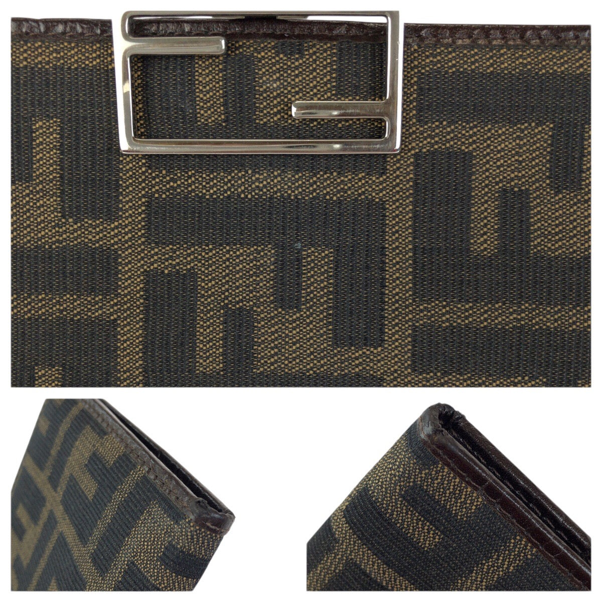 23438
FENDI フェンディ ズッカ ダークブラウン シルバー金具 キャンバス / レザー 15827 長財布 ロングウォレット レディース ABP21
