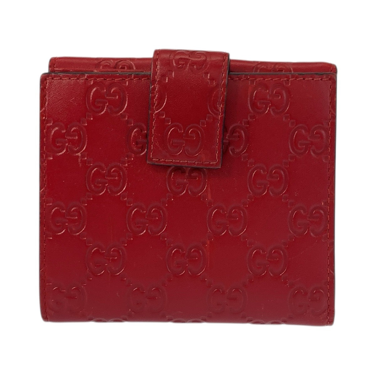 23439
GUCCI グッチ グッチシマ リボン レッド ゴールド金具 レザー 406925 折財布 コンパクトウォレット レディース ABP23