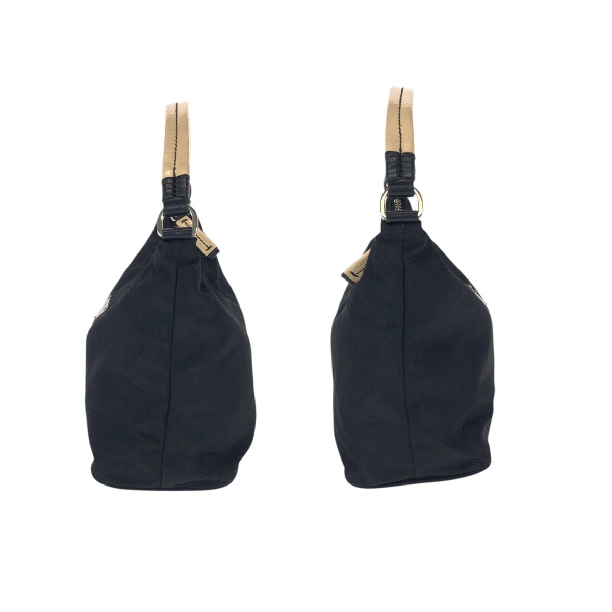 23440
PRADA プラダ テスート 三角ロゴプレート ブラック 黒 シルバー金具 ナイロン ハンドバッグ アクセサリーポーチ レディース ABP42