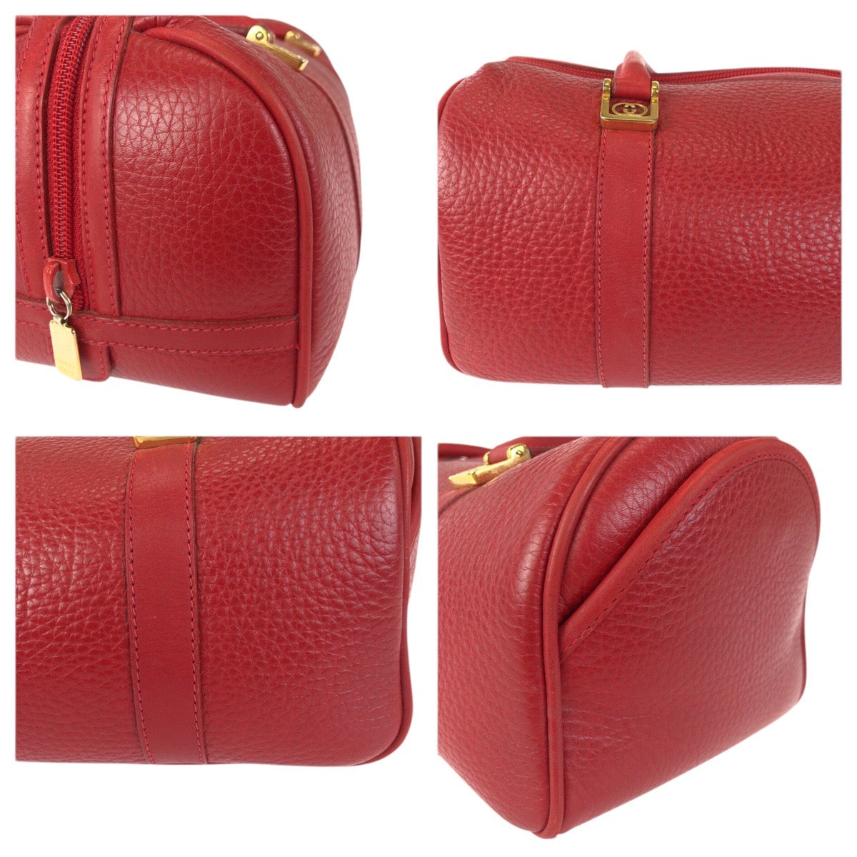 23441
GUCCI グッチ ヴィンテージ インターロッキング レッド ゴールド金具 レザー 000 58 0040 ハンドバッグ ミニボストンバッグ レディース ABP58