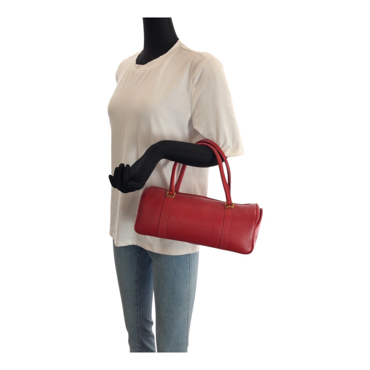 23441
GUCCI グッチ ヴィンテージ インターロッキング レッド ゴールド金具 レザー 000 58 0040 ハンドバッグ ミニボストンバッグ レディース ABP58