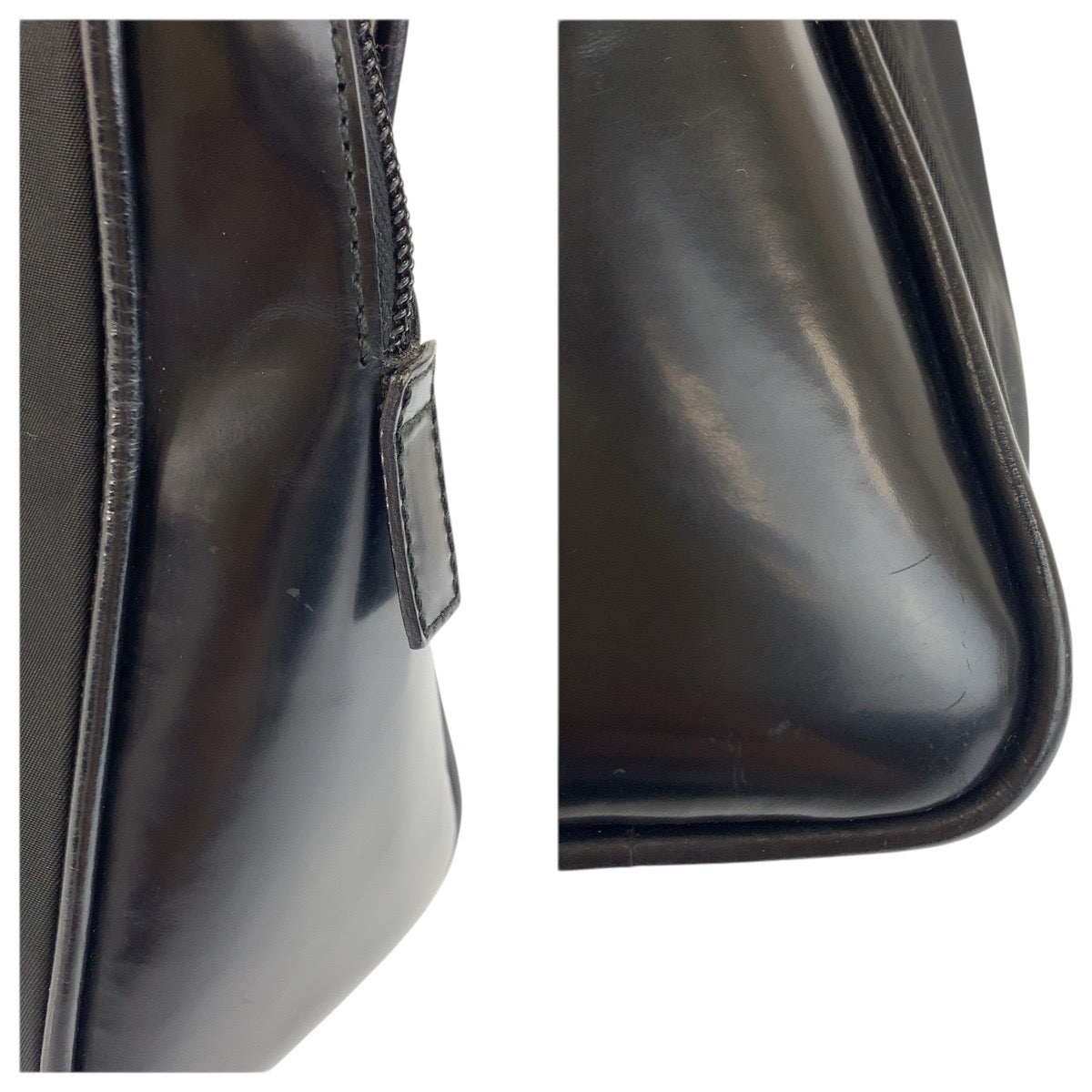 23443
PRADA プラダ テスート 三角ロゴプレート ブラック 黒 シルバー金具 ナイロン / レザー ハンドバッグ レディース ABP42