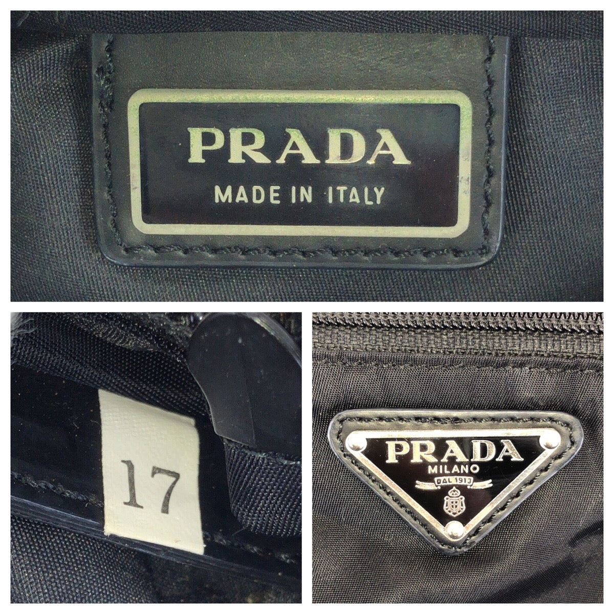 23444
PRADA プラダ テスート 三角ロゴプレート ブラック 黒 シルバー金具 ナイロン ショルダーバッグ メッセンジャーバッグ レディース A45