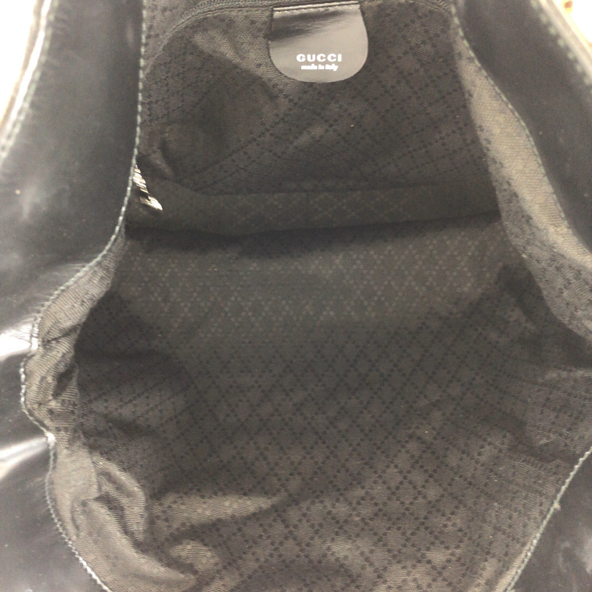 23446
GUCCI グッチ バンブー ２way ブラック 黒 シルバー金具 ナイロン / レザー 001 3444 1577 ショルダーバッグ ハンドバッグ レディース ABP28