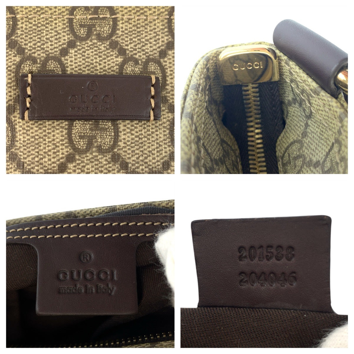 23447
GUCCI グッチ ベージュ ブラウン GGスプリームキャンバス / レザー 201538 ショルダーバッグ ポシェット レディース ABP45