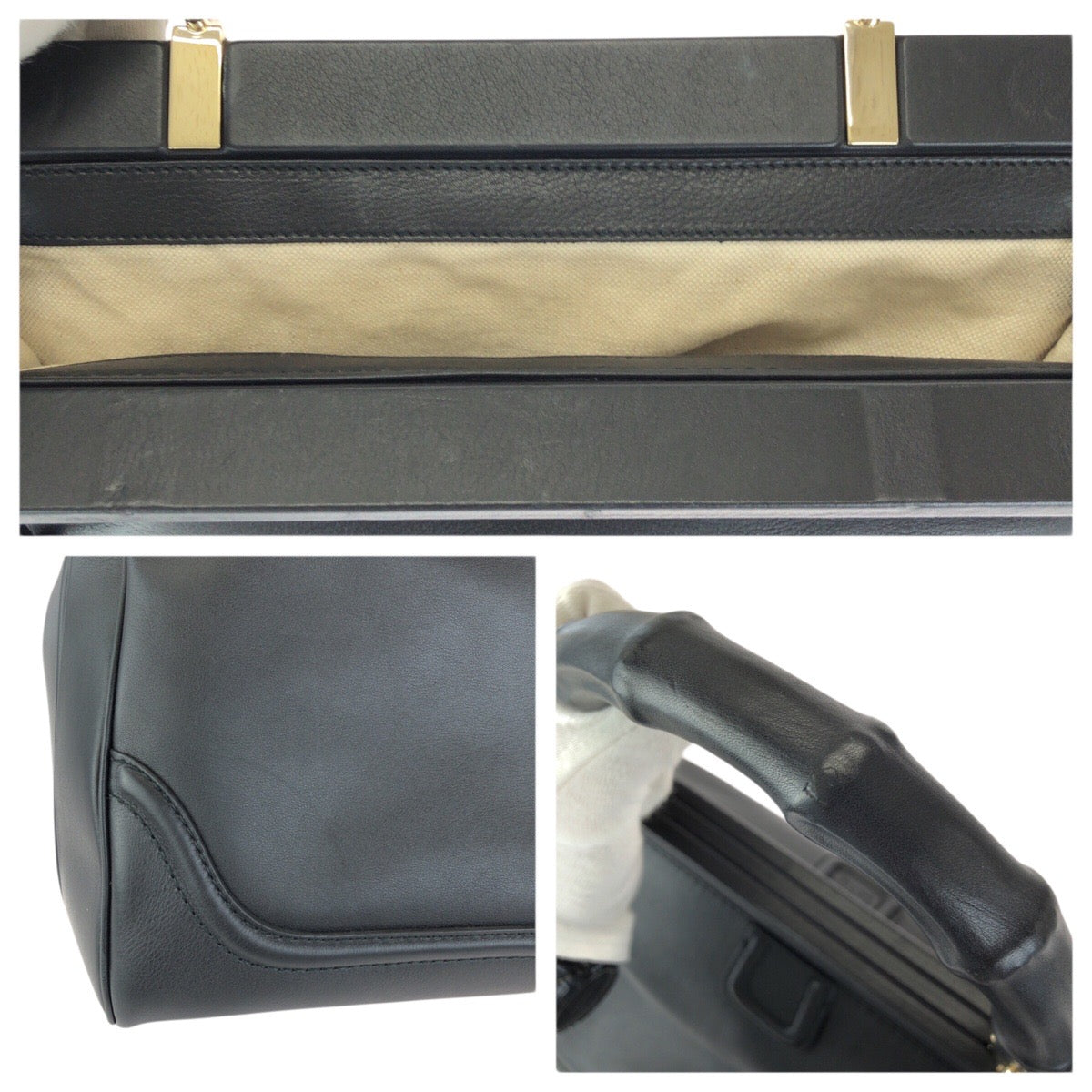 23450
GUCCI グッチ バンブー ダブルタッセル ブラック 黒 ゴールド金具 レザー 296860 ハンドバッグ 男女兼用 レディース ABP70