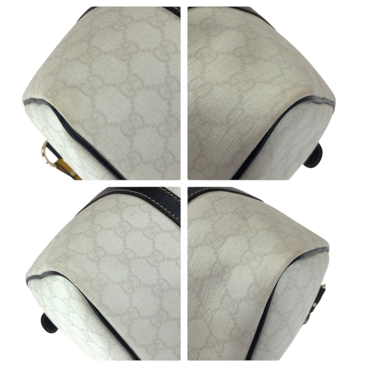 23451
GUCCI グッチ ホワイト ブラック ゴールド金具 GGスプリームキャンバス / レザー 193603 ハンドバッグ ミニボストンバッグ レディース ABP56