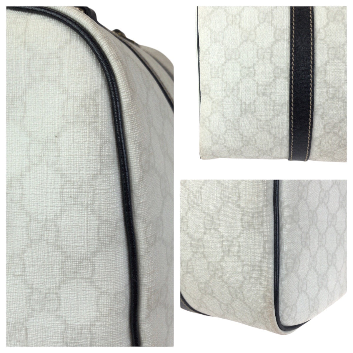 23451
GUCCI グッチ ホワイト ブラック ゴールド金具 GGスプリームキャンバス / レザー 193603 ハンドバッグ ミニボストンバッグ レディース ABP56