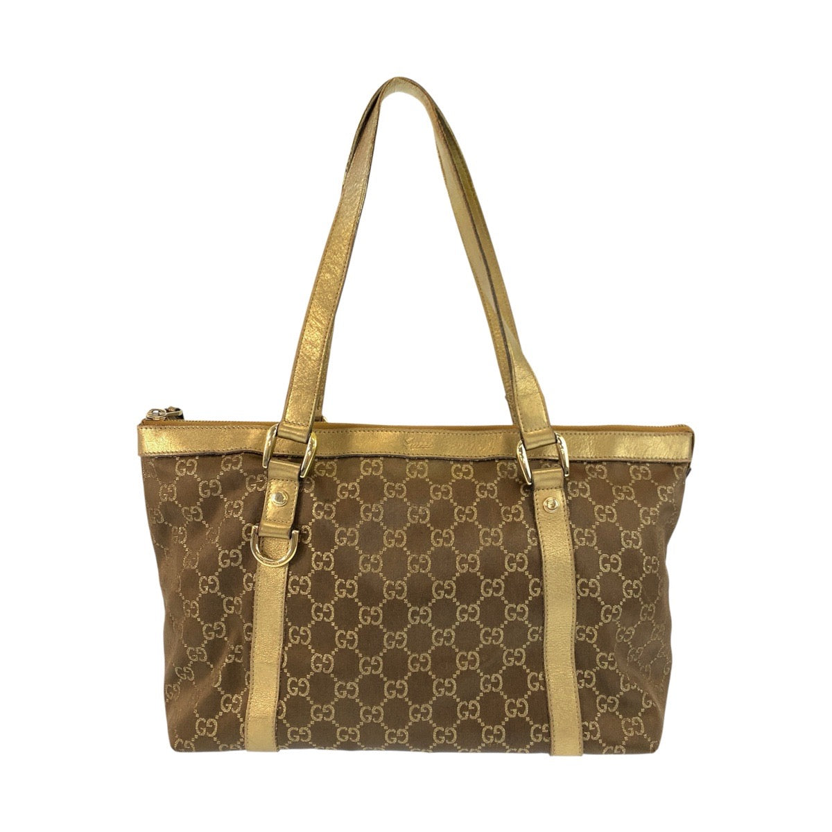 23455
GUCCI グッチ アビー ゴールド ブラウン ゴールド金具 GGキャンバス / レザー 141470 トートバッグ ショルダーバッグ レディース B21