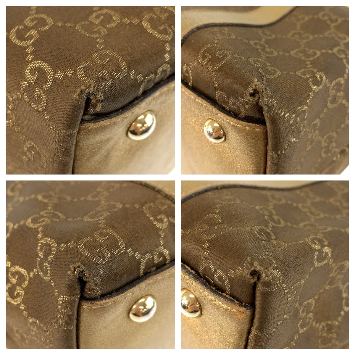 23455
GUCCI グッチ アビー ゴールド ブラウン ゴールド金具 GGキャンバス / レザー 141470 トートバッグ ショルダーバッグ レディース B21