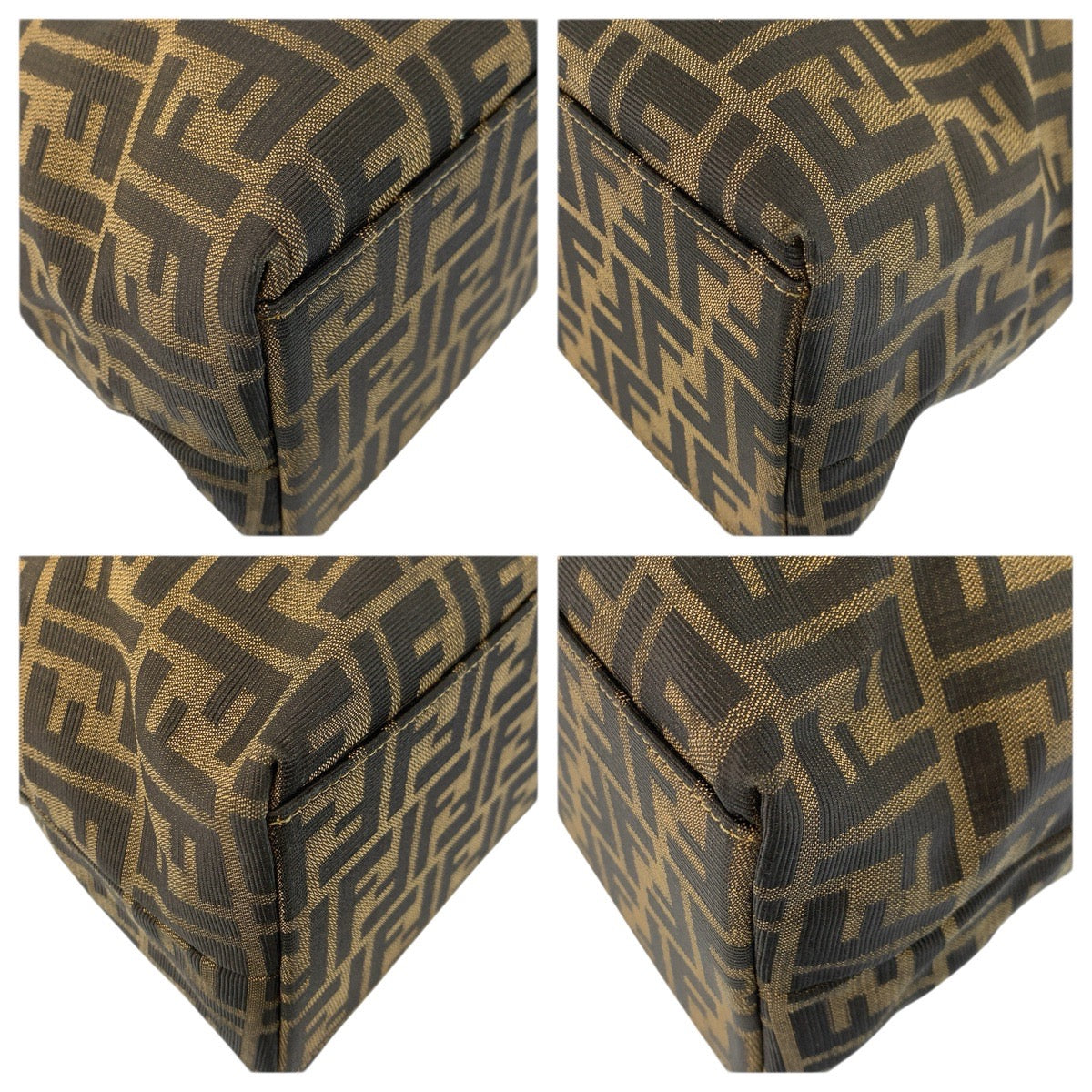 23457
FENDI フェンディ ズッカ ブラウン ゴールド金具 キャンバス / レザー トートバッグ ショルダーバッグ レディース A80