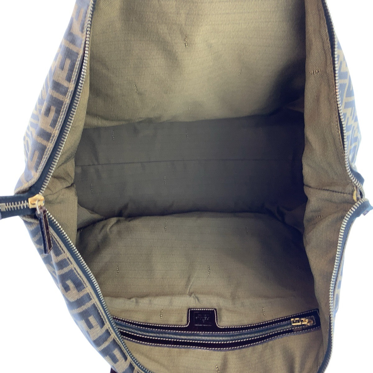 23457
FENDI フェンディ ズッカ ブラウン ゴールド金具 キャンバス / レザー トートバッグ ショルダーバッグ レディース A80