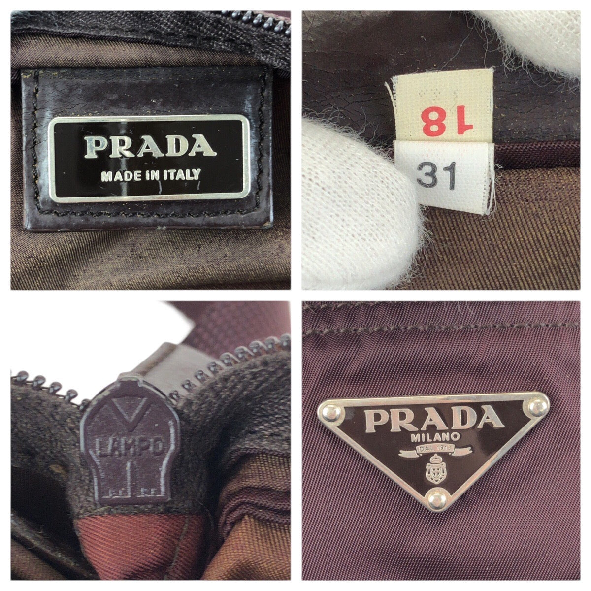 23462
PRADA プラダ テスート 三角ロゴプレート ワインレッド エンジ色 シルバー金具 ナイロン ショルダーバッグ メッセンジャーバッグ レディース ABP30