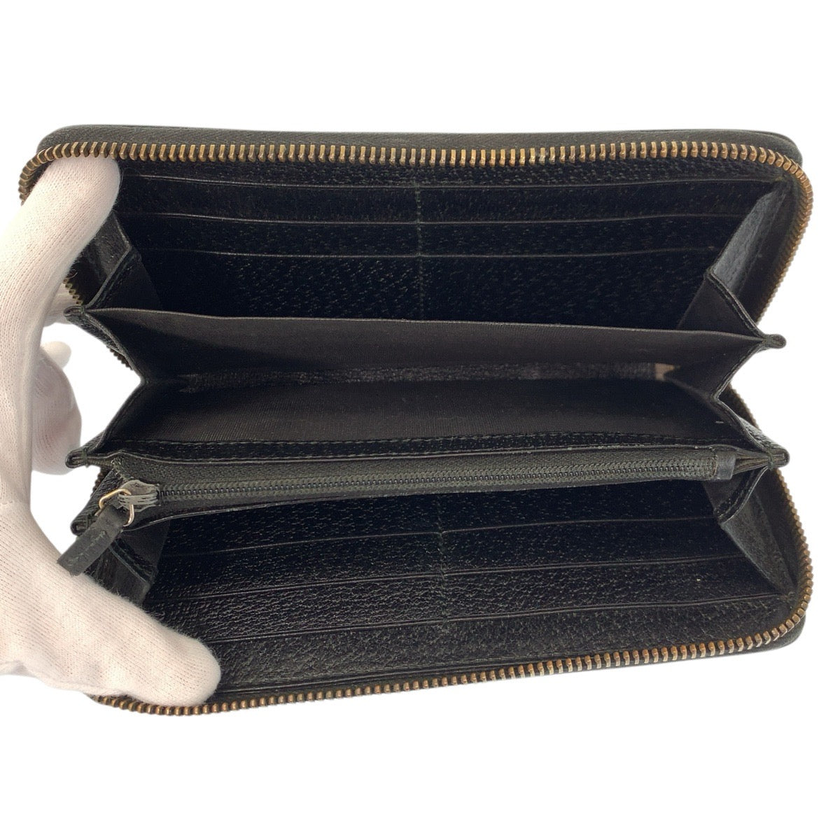 23463
GUCCI グッチ シェリーライン ブラック 黒 レザー 435298 長財布 ロングウォレット メンズ AB21