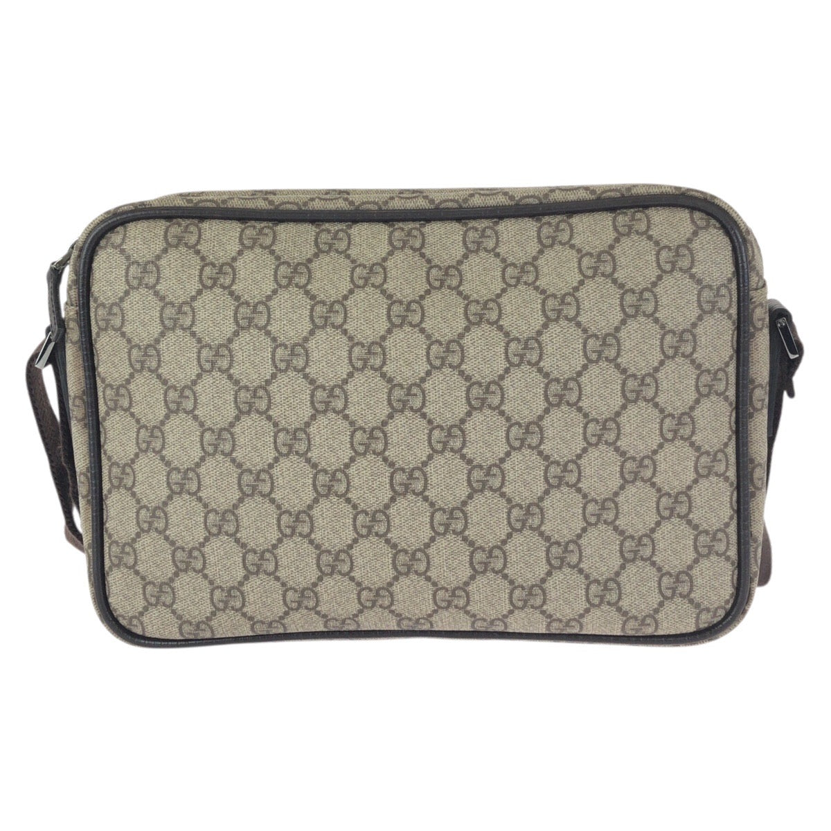 23464
GUCCI グッチ ベージュ ダークブラウン ガンメタ金具 GGスプリームキャンバス / レザー 114531 ショルダーバッグ メッセンジャーバッグ レディース ABP42