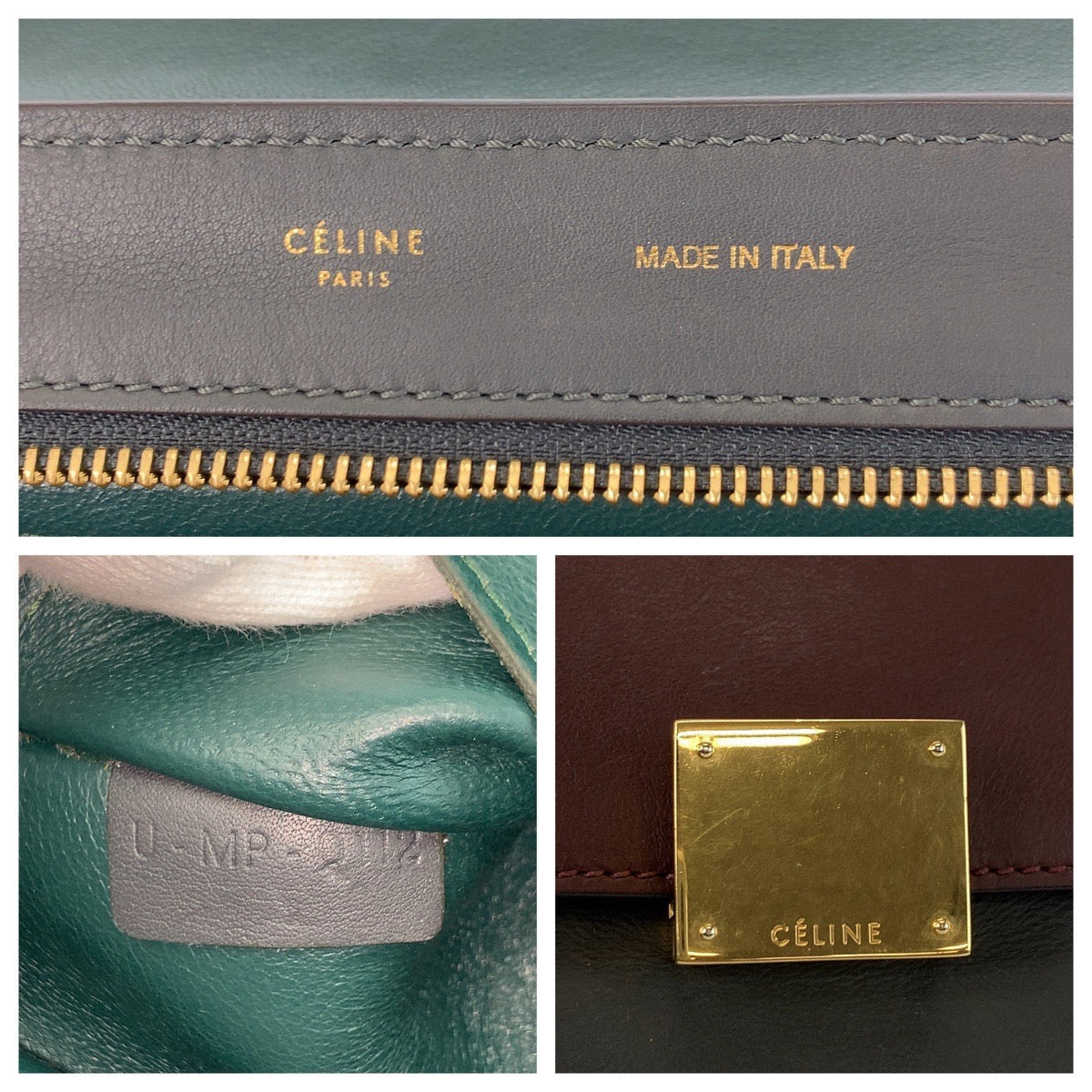 23465
CELINE セリーヌ トラペーズ バーガンディ グレー グリーン レザー / スウェード U-MP-0112 ハンドバッグ ショルダーバッグ 2way レディース ABP44