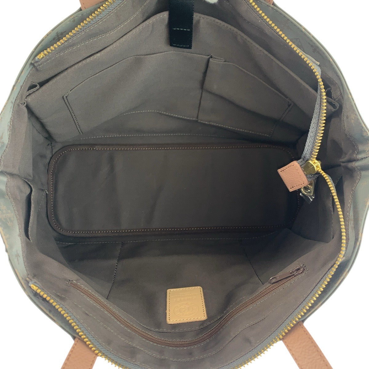 23469
russet ラシット グレー ピンク ゴールド金具 ナイロン / レザー トートバッグ ショルダーバッグ レディース SA